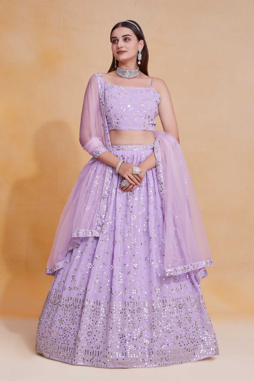 Georgette Embroidered Lehenga 129