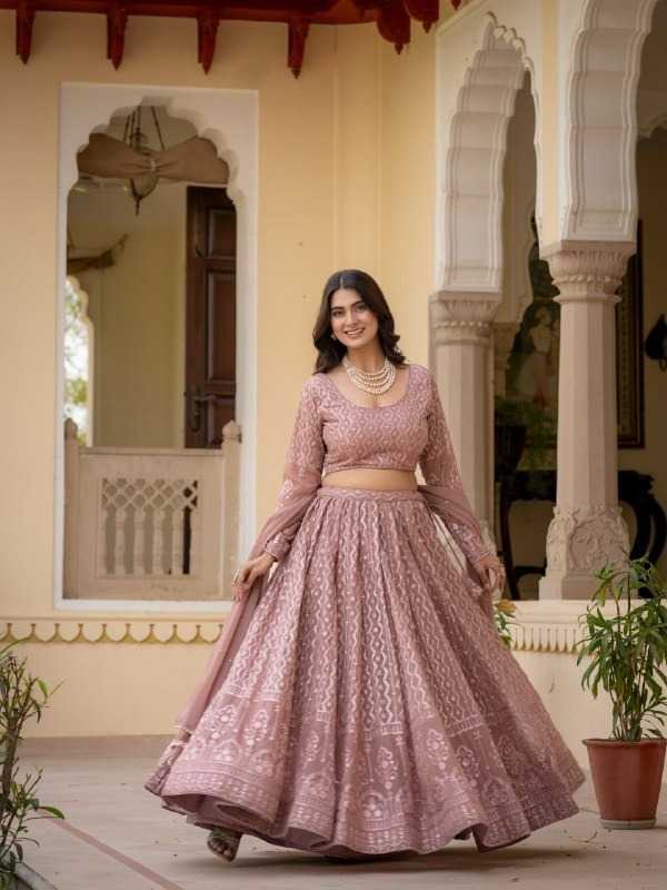 Faux Georgette Embroidered Lehenga 141