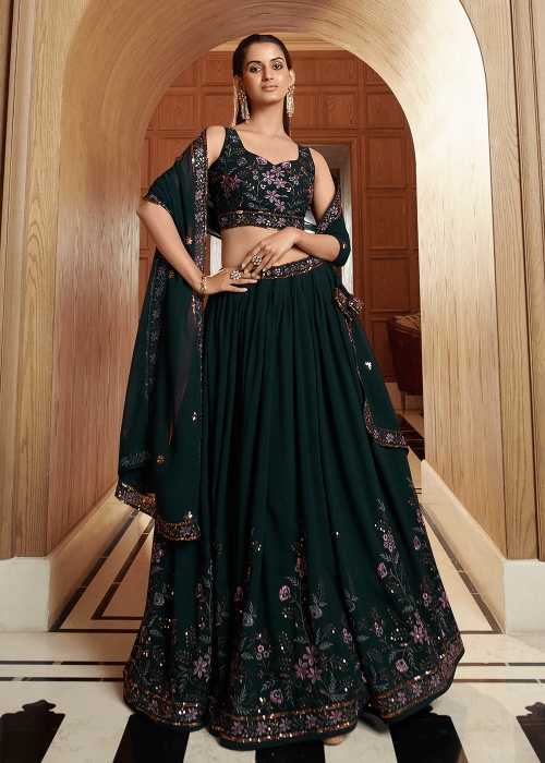 Georgette Embroidered Lehenga 153