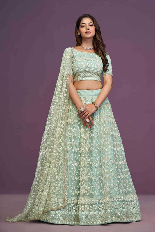 Net Embroidered Lehenga 171