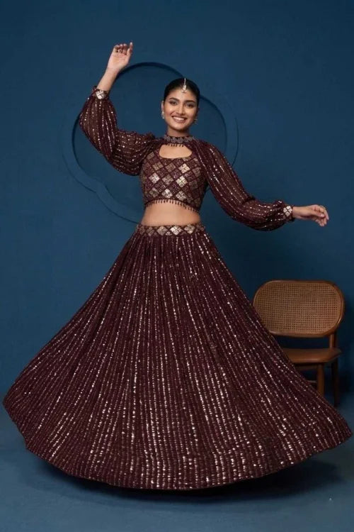 Premium Georgette Embroidered Lehenga 194