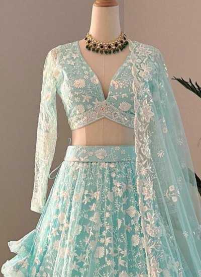 Net Embroidered Lehenga 208