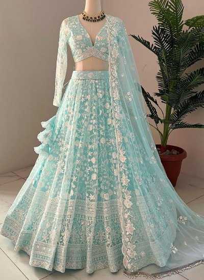 Net Embroidered Lehenga 208