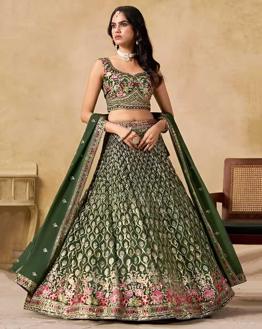 Georgette Embroidered Lehenga JT-138765