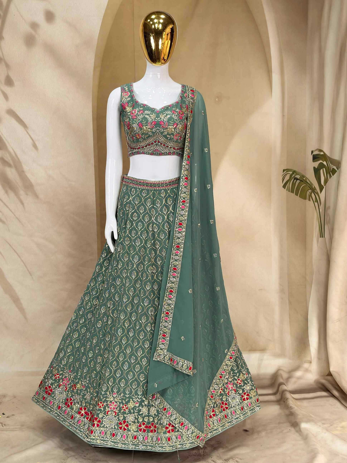 Georgette Embroidered Lehenga JT-138764