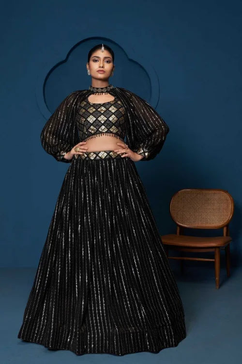 Premium Georgette Embroidered Lehenga