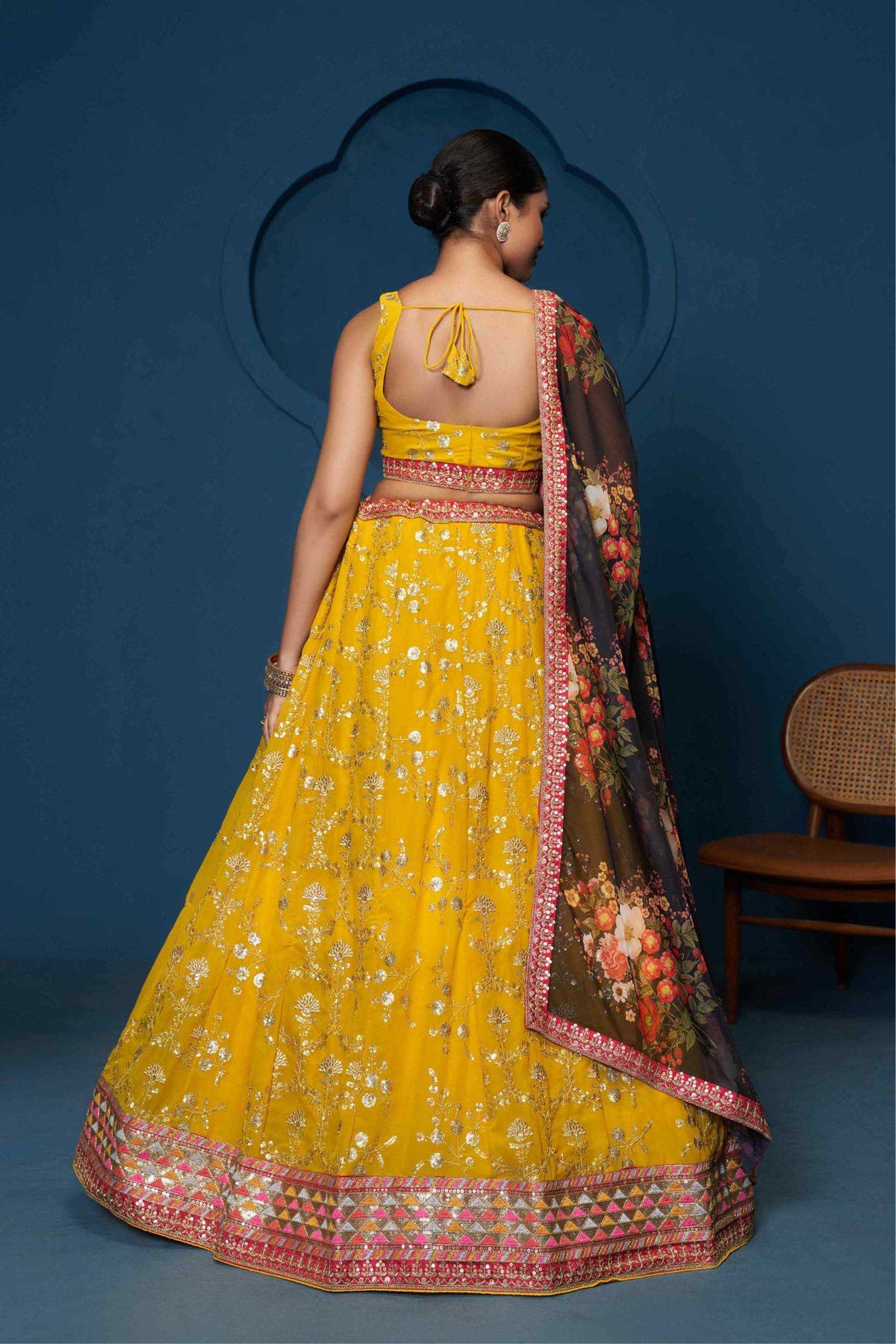 Georgette Embroidered Lehenga JT-138869