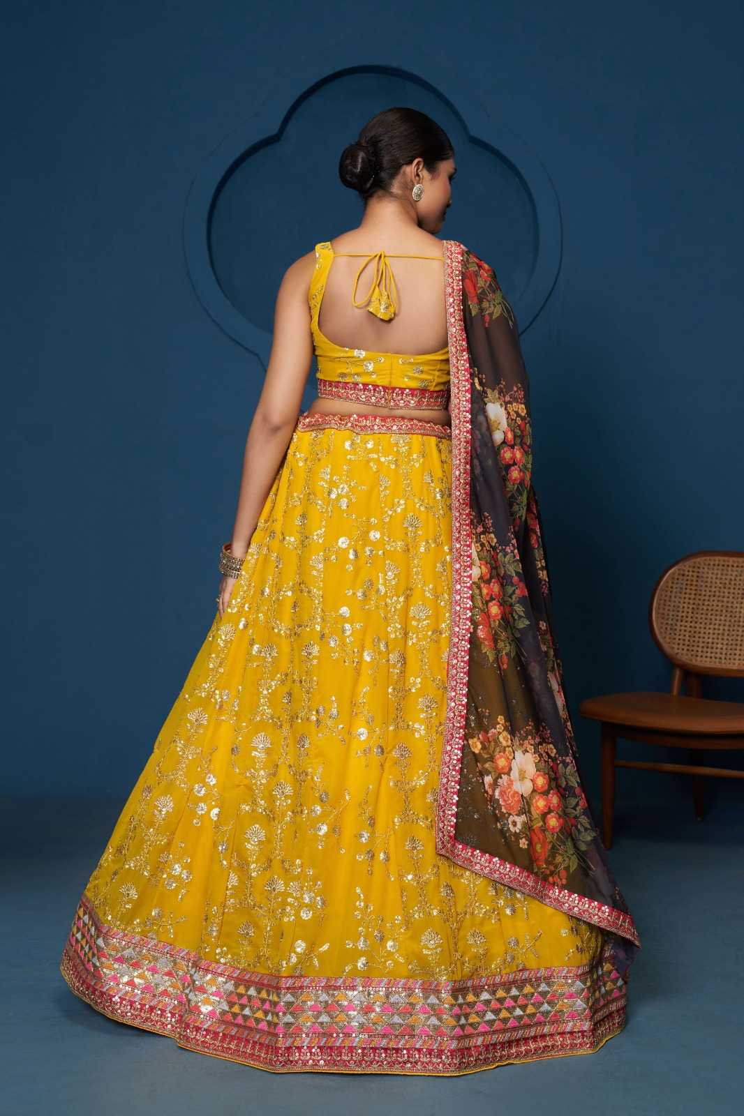 Georgette Embroidered Lehenga 221