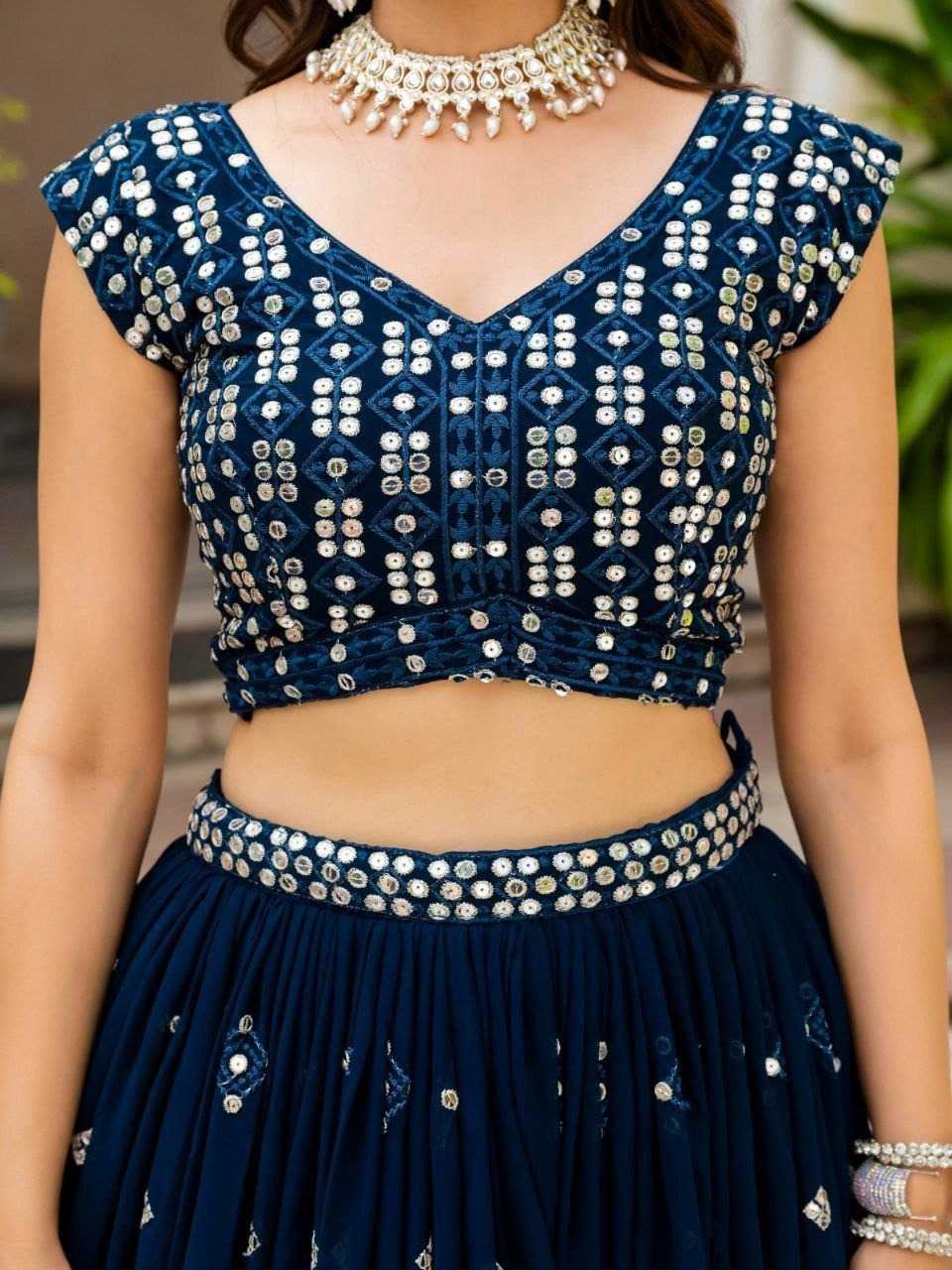 Faux Georgette Embroidered Lehenga 226