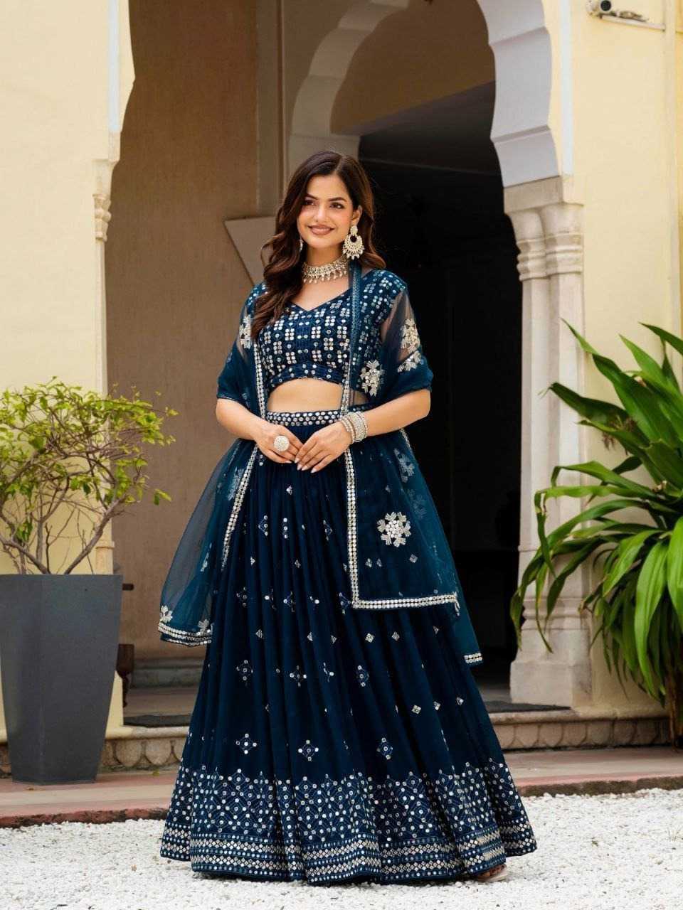 Faux Georgette Embroidered Lehenga 226