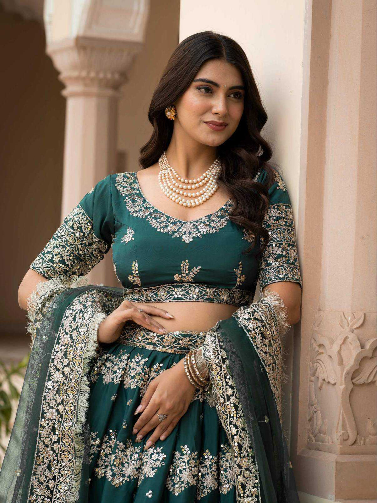 Crepe Embroidered Lehenga 241