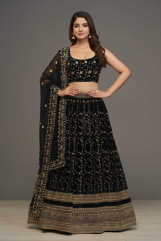 Faux Georgette Embroidered Lehenga JT-138775
