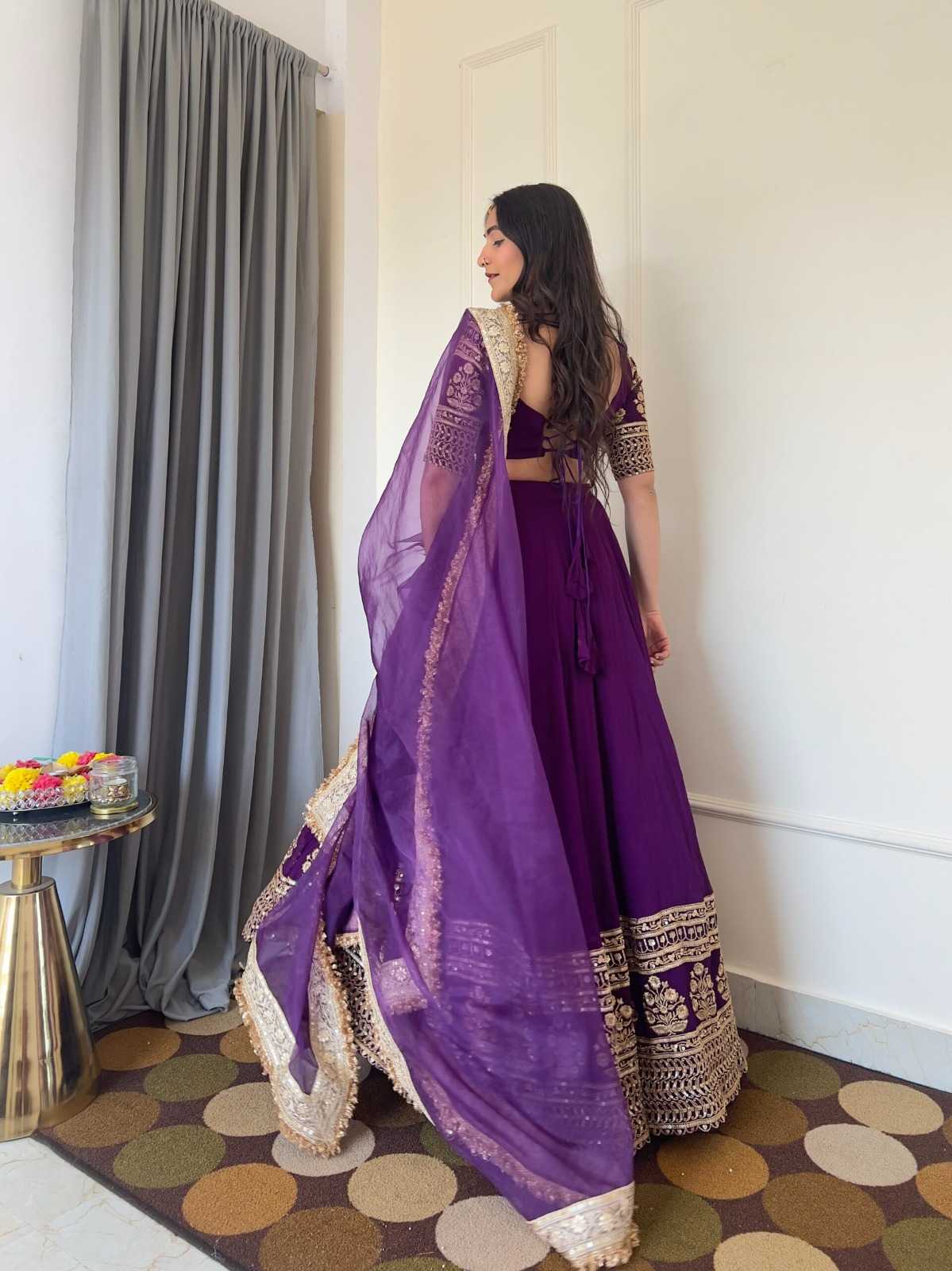 Faux Georgette Embroidered Lehenga 284