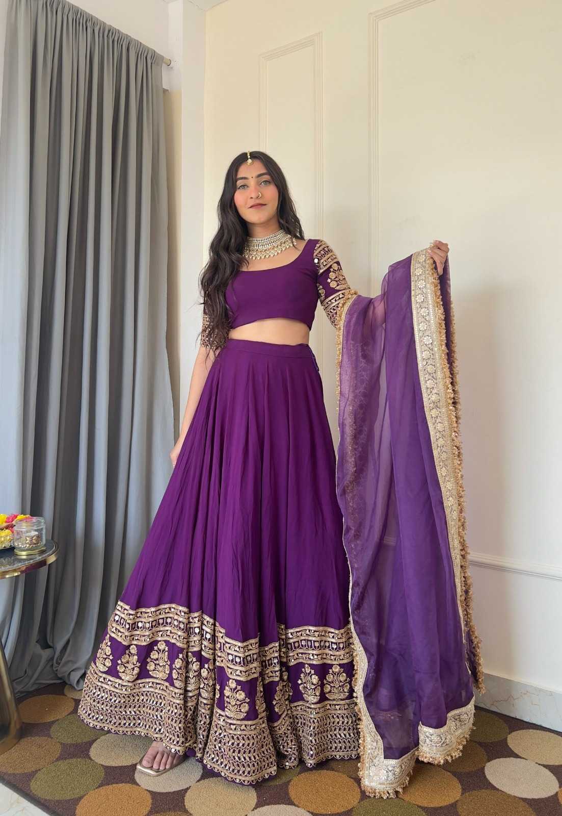 Faux Georgette Embroidered Lehenga 284