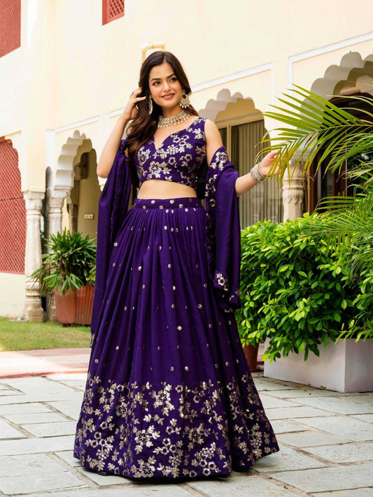 Vichitra Silk Traditional Lehenga 287