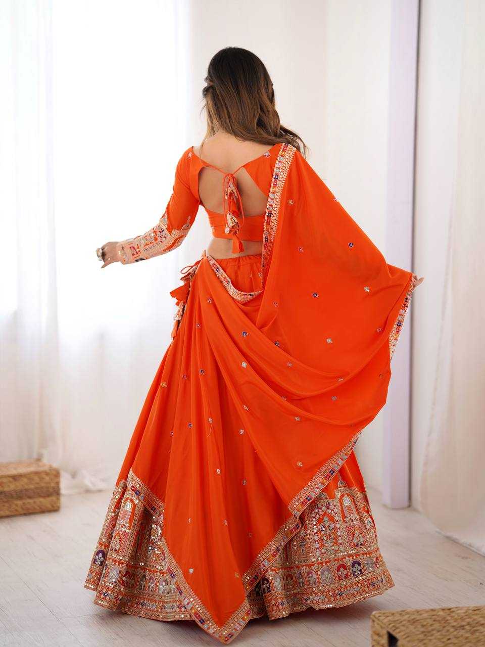Crepe Embroidered Lehenga JT-138870