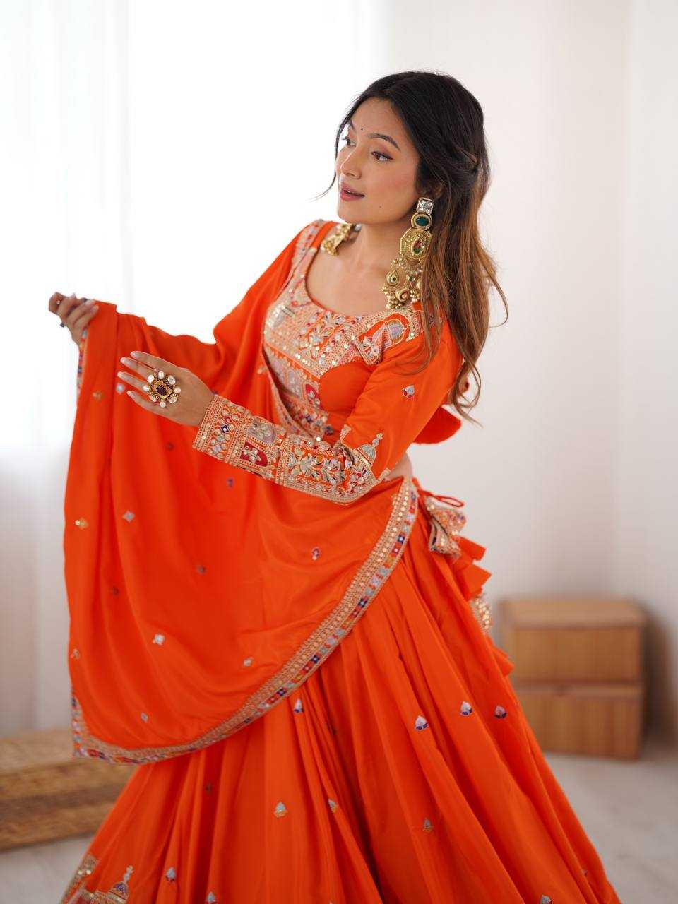 Crepe Embroidered Lehenga JT-138870