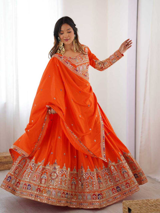 Crepe Embroidered Lehenga JT-138870
