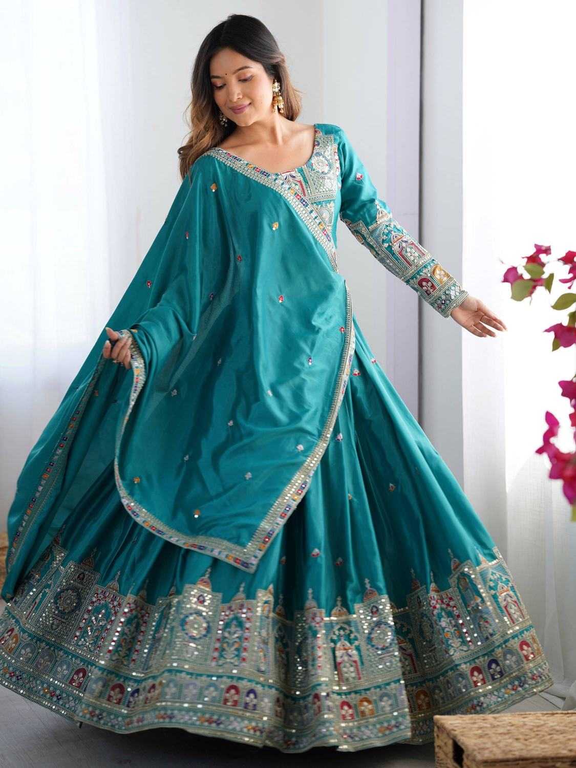 Crepe Embroidered Lehenga 297