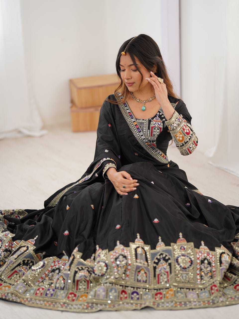 Crepe Embroidered Lehenga
