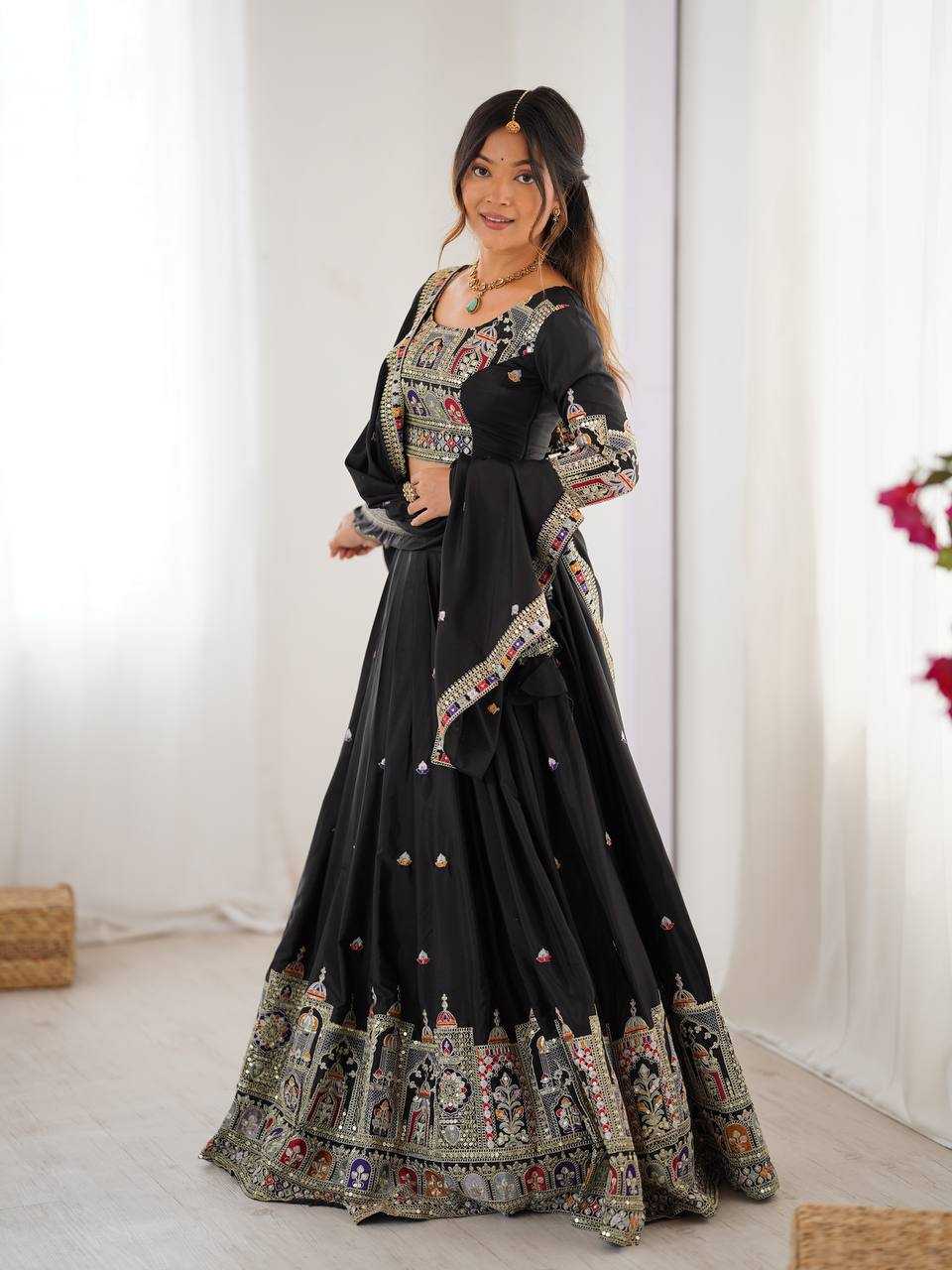 Crepe Embroidered Lehenga