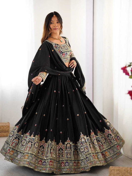 Crepe Embroidered Lehenga 298