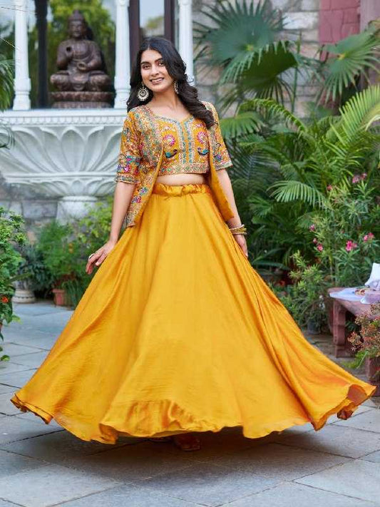 Soft Vichitra Wedding Lehenga