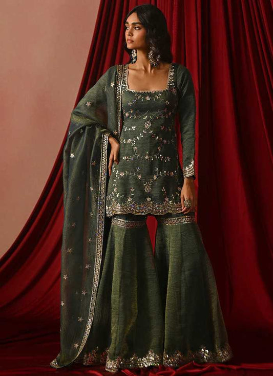 Silk Sharara Salwar Suit 333