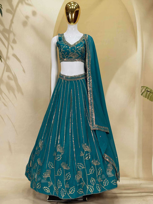 Georgette Embroidered Lehenga JT-138805
