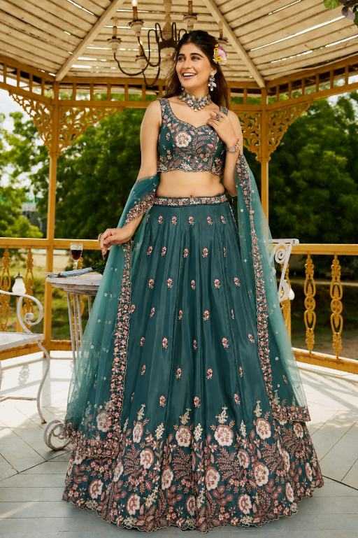 Crepe Embroidered Lehenga 369