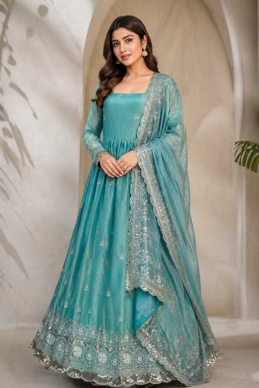 Satin Embroidery Suit JT-138860