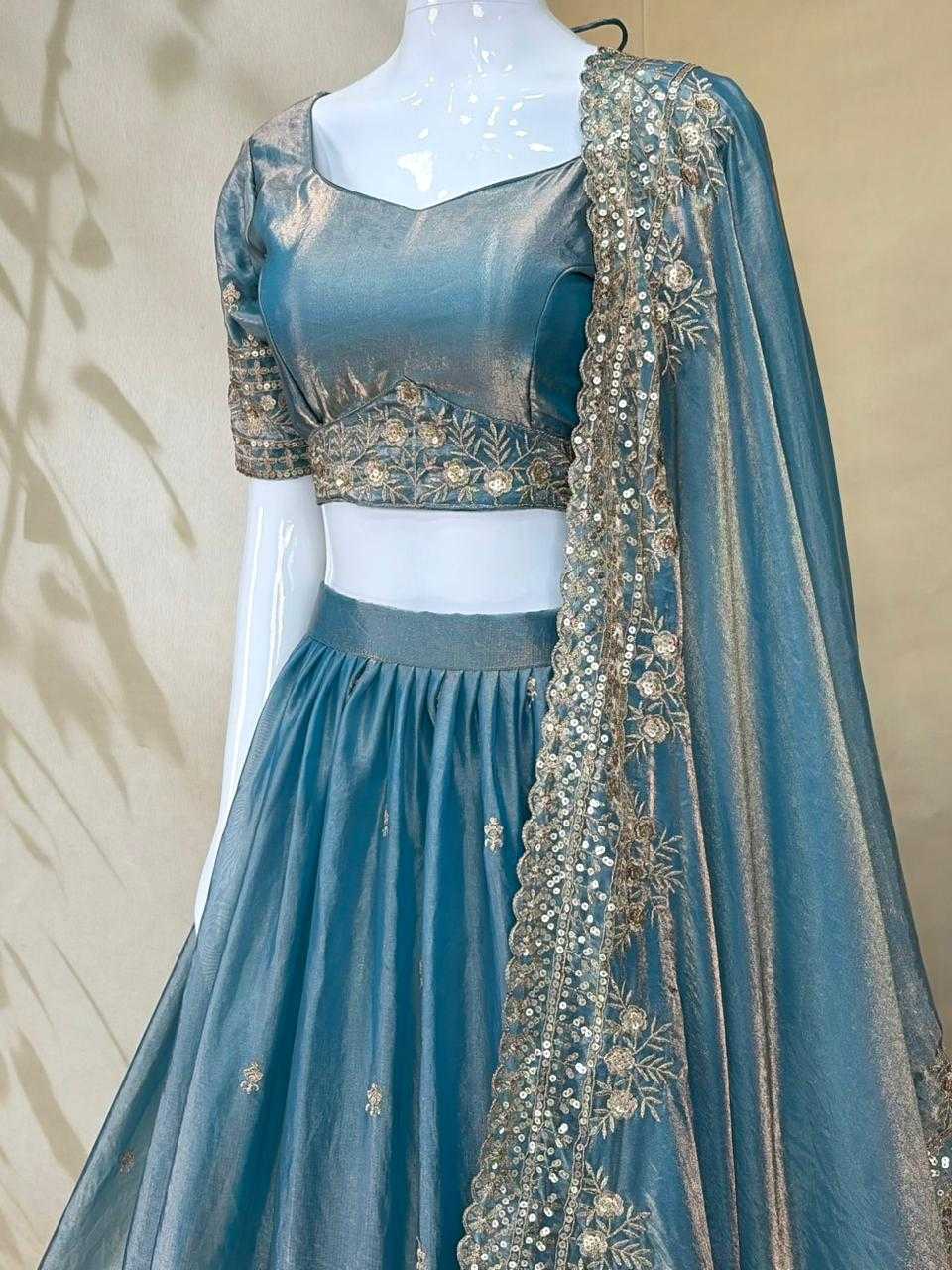 Silk Embroidered Lehenga 390
