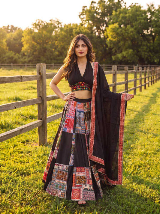 Crepe Designer Lehenga