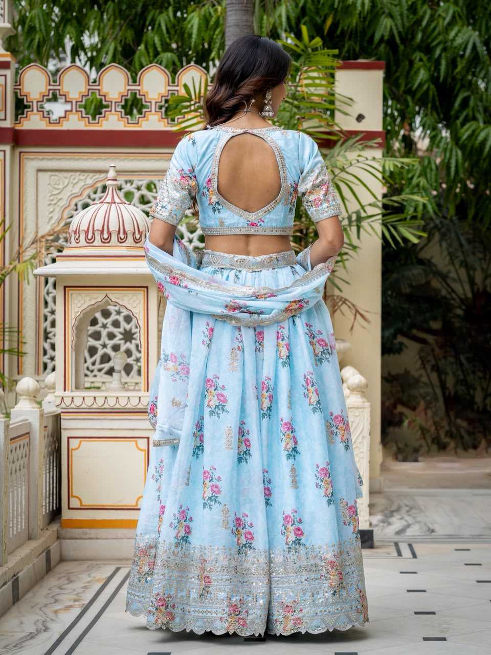 Georgette Embroidered Lehenga JT-138863