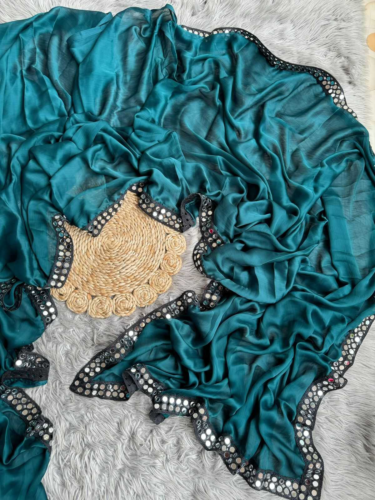 Satin Chiffon Saree