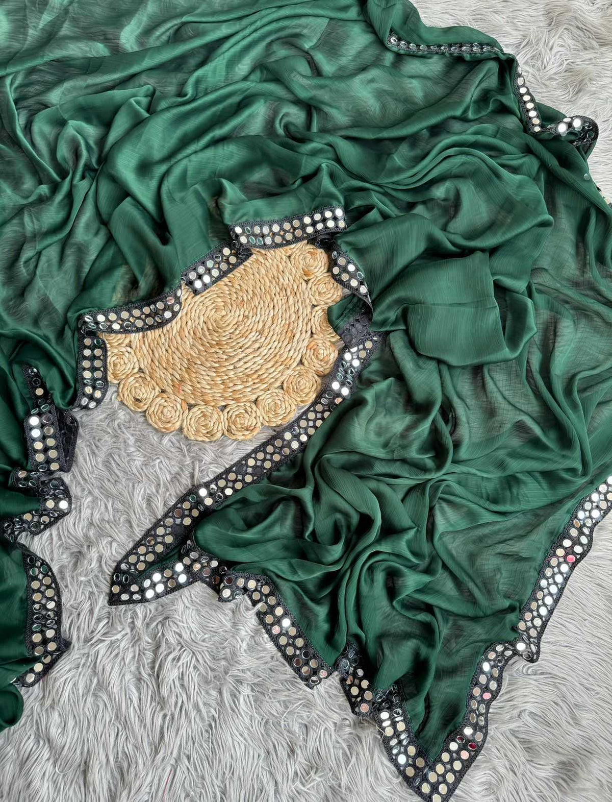 Satin Chiffon Saree