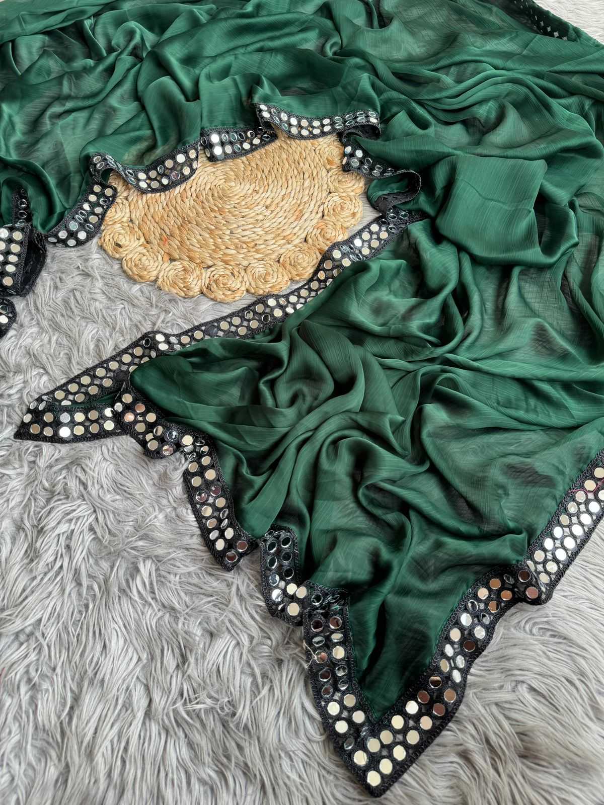 Satin Chiffon Saree