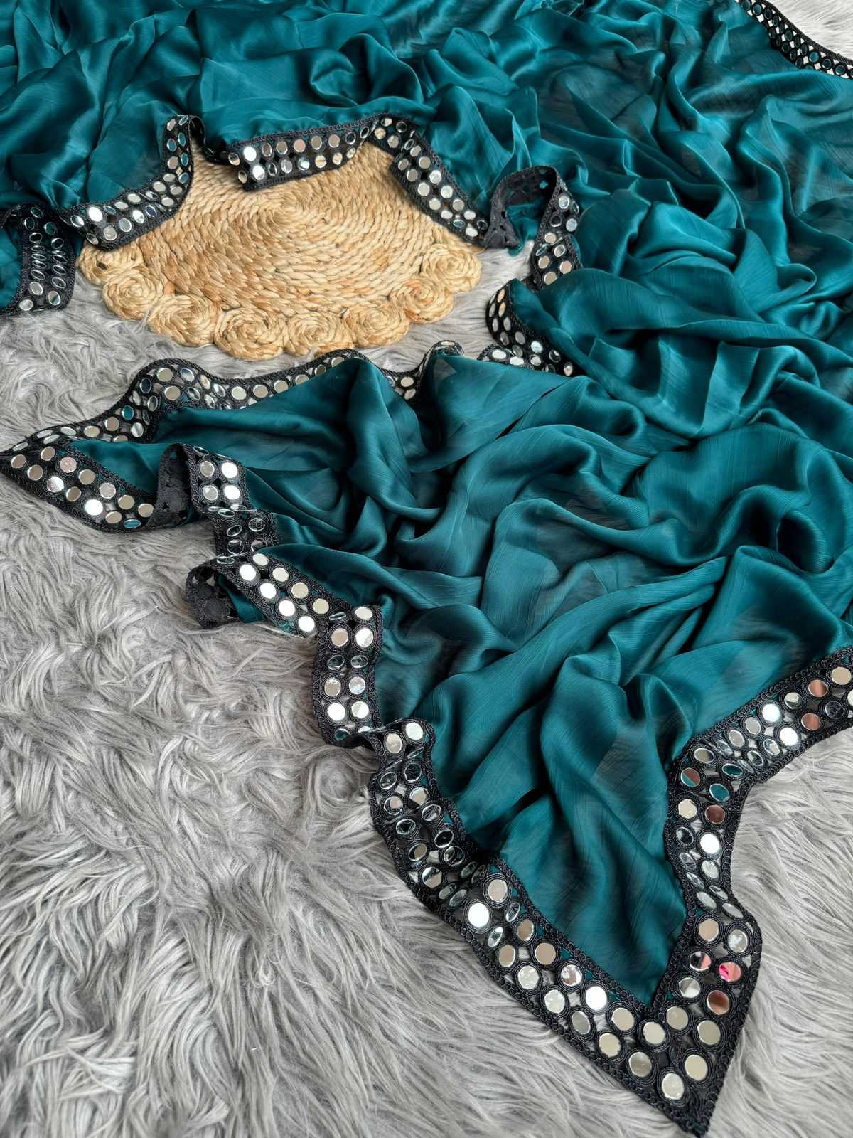 Satin Chiffon Saree