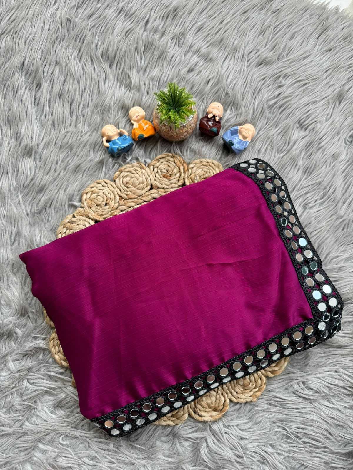 Satin Chiffon Saree
