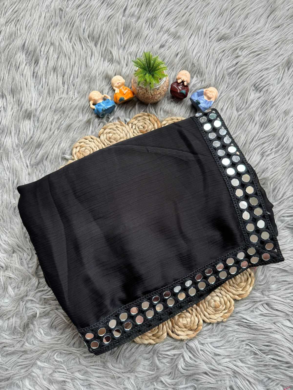 Satin Chiffon Saree