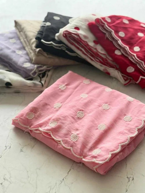 Tabby Silk Designer Saree in Pink