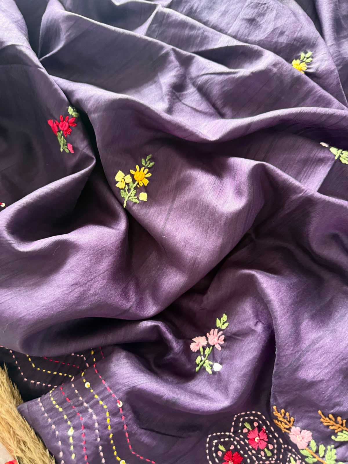 Fludic Tissue Silk Designer Saree