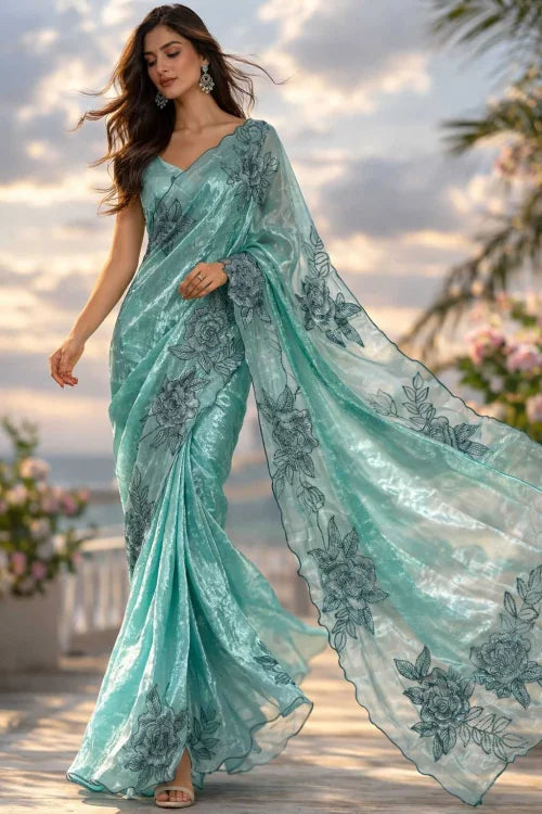 Over Space Silk Designer Saree