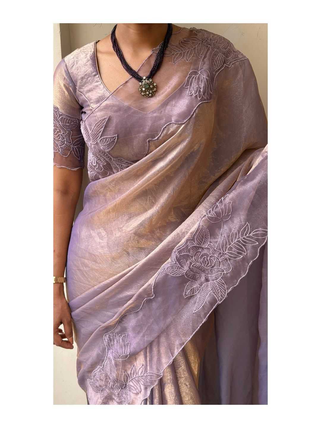 Over Space Silk Designer Saree