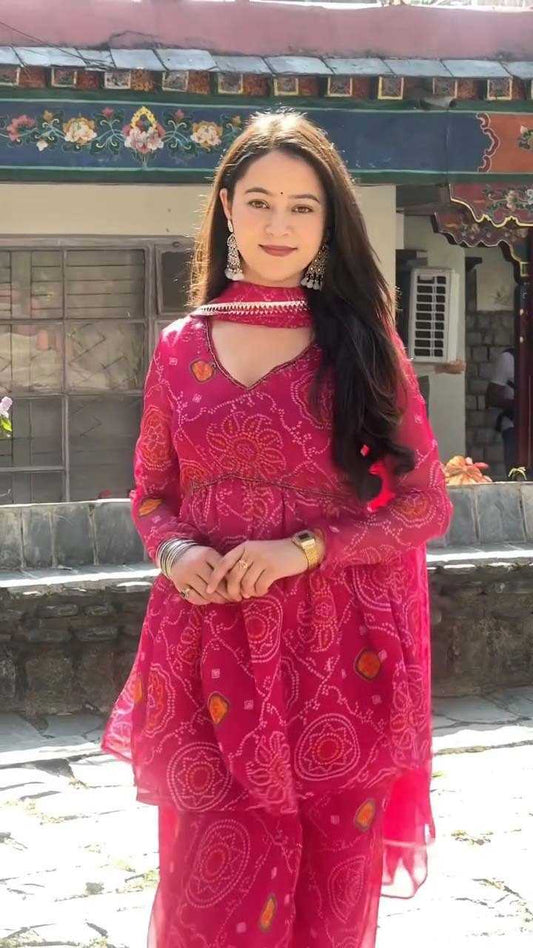 Faux Georgette Printed Suit 1445