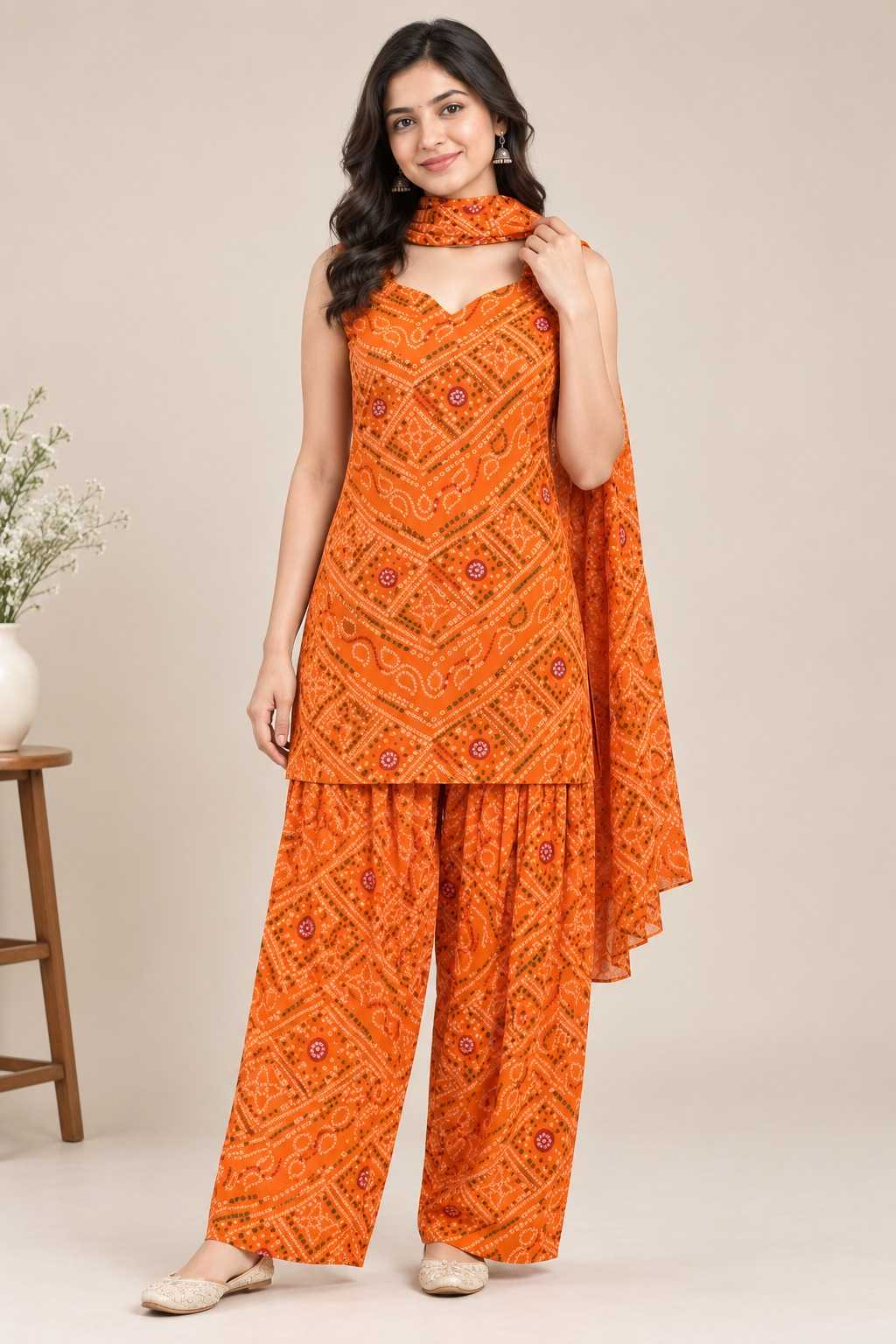 Faux Georgette Festive Kurti