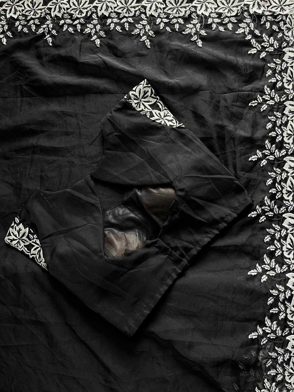 Tabby Silk Organza Designer Saree