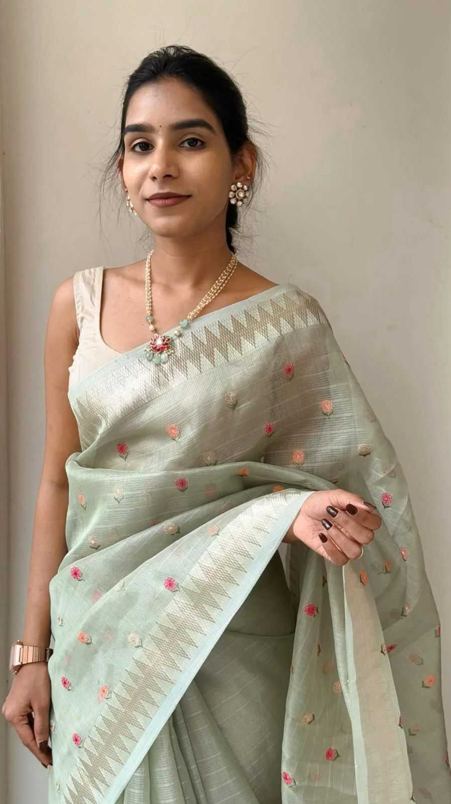 Couse Viscose Hand Work Saree