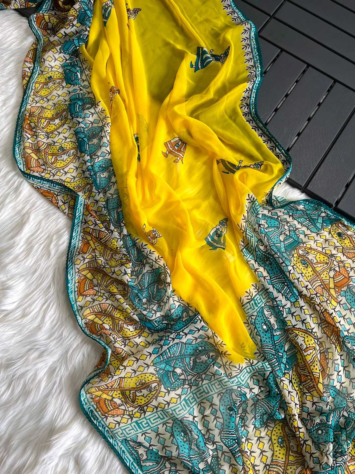 Disapatch Georgette Printed Saree