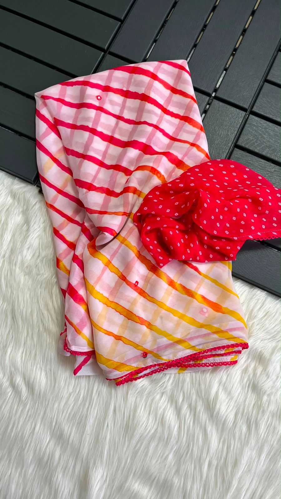 Disapatch Georgette Printed Saree